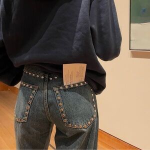 REFORMATION NWT Cary Studded Slouchy Fit Jeans 26